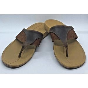 Chaco Leather Sandals in Brown and Tan